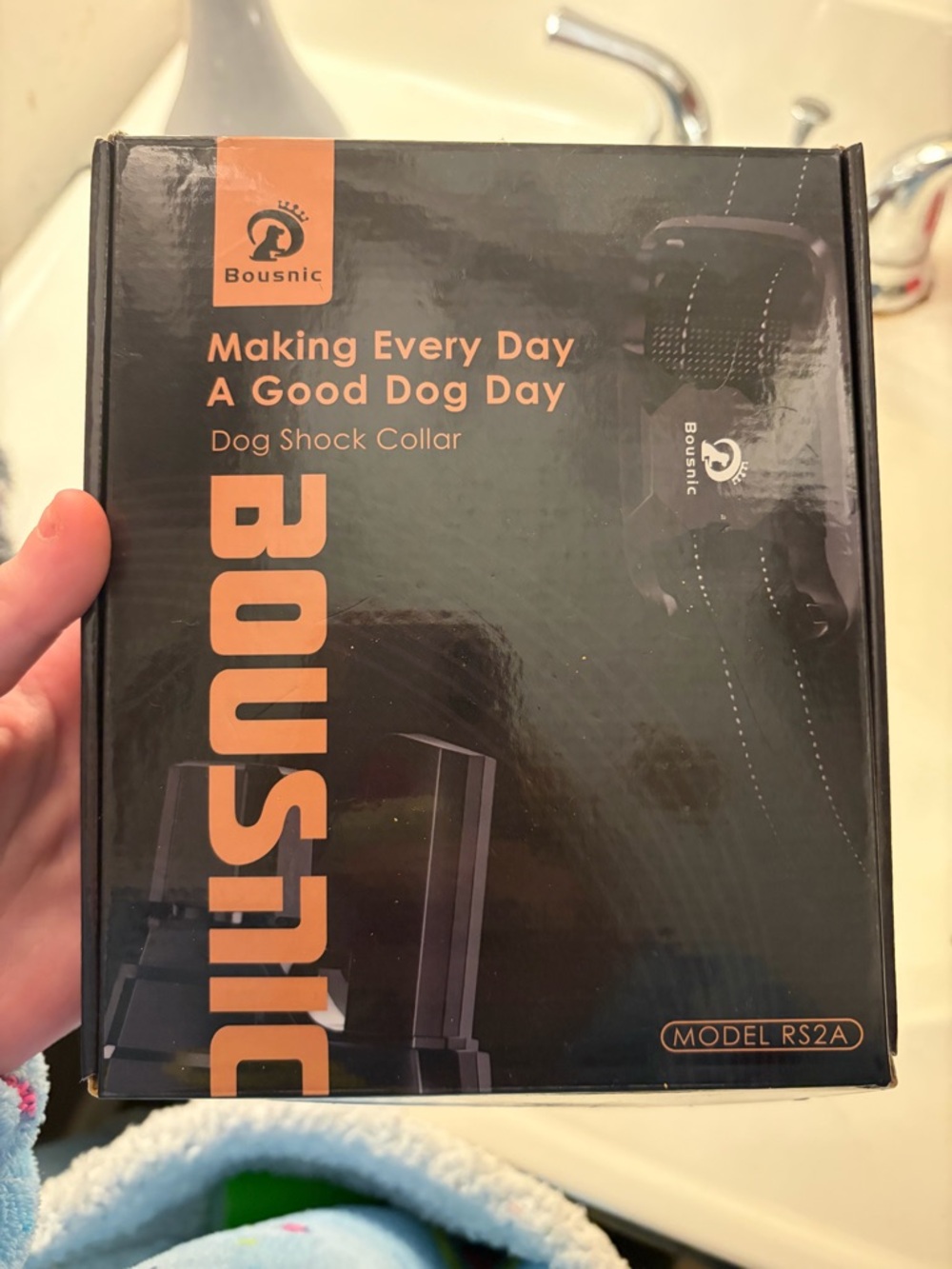 Bousnic Dog Shock Collar Box - Black and Orange